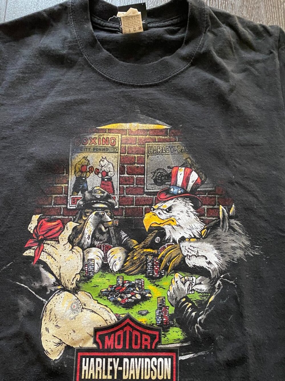 2017 HARLEY DAVIDSON POKER EAGLES ALAMO CITY TEXAS TSHIRT SIZE SMALL PREOWNED - Picture 2 of 10